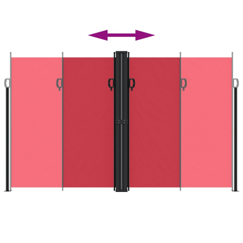 Seitenmarkise Ausziehbar Rot 200x1200 cm