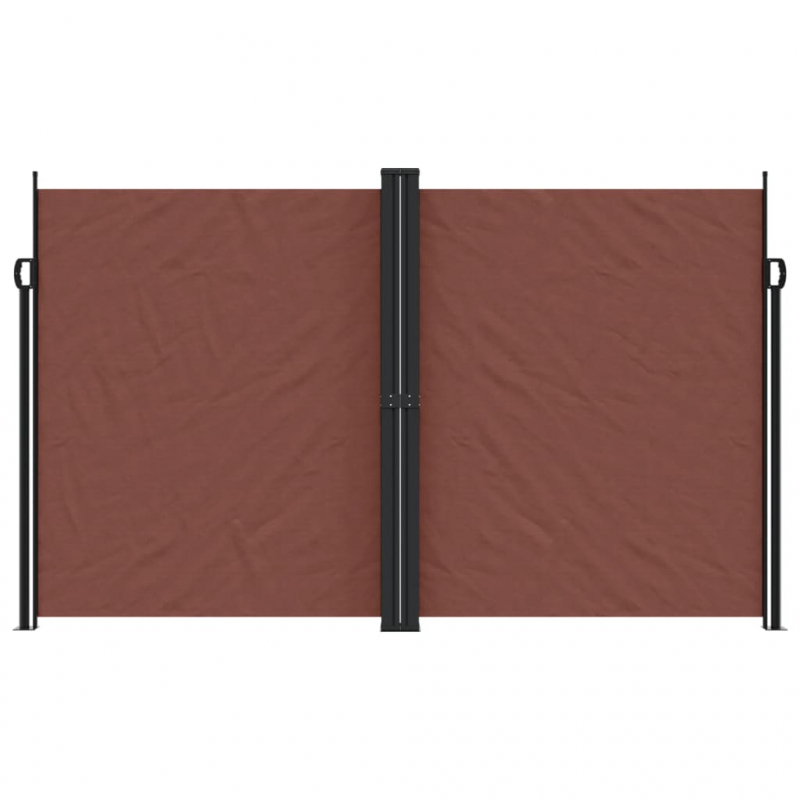 Seitenmarkise Ausziehbar Braun 200x1200 cm