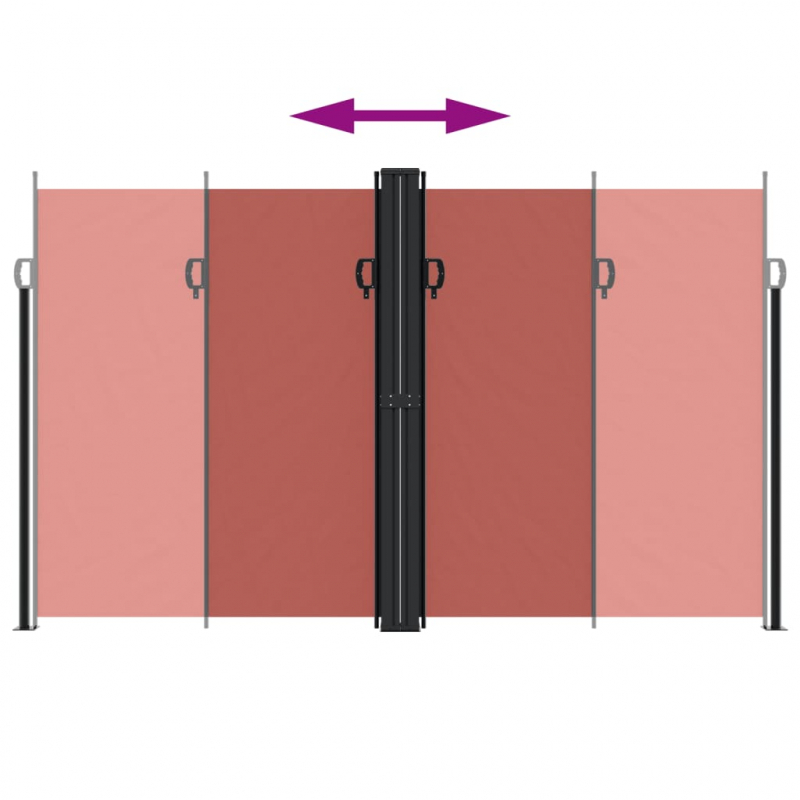 Seitenmarkise Ausziehbar Terrakottarot 200x1200 cm