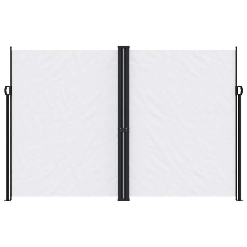 Seitenmarkise Ausziehbar Weiß 220x1200 cm