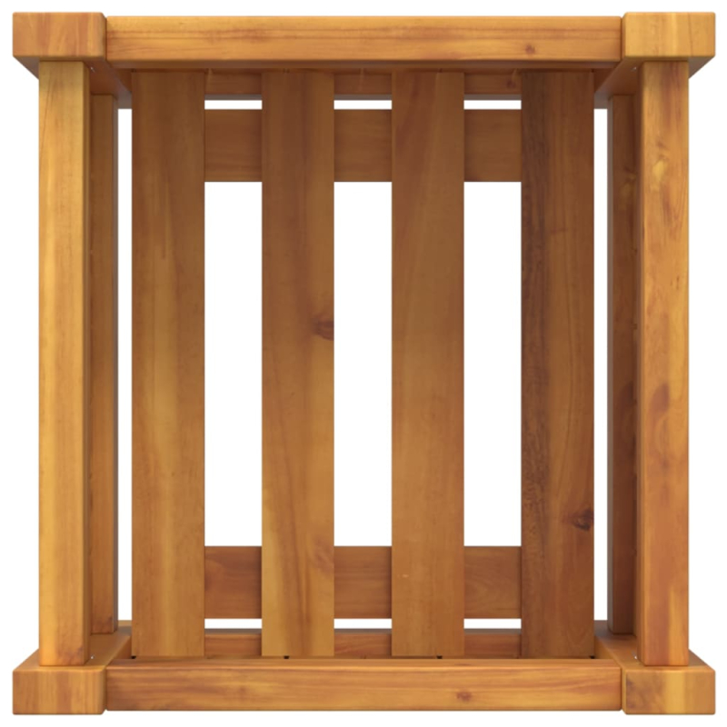 Pflanzkübel mit Einlage 31x31x30 cm Massivholz Akazie