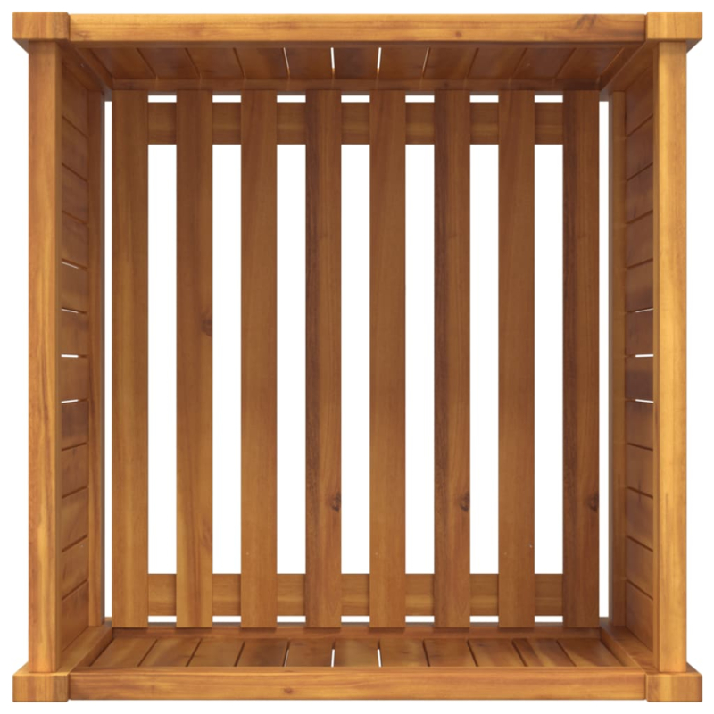 Pflanzkübel mit Einlage 50x50x50 cm Massivholz Akazie