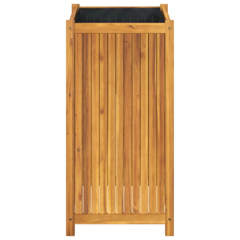 Pflanzkübel mit Einlage 50x50x100 cm Massivholz Akazie