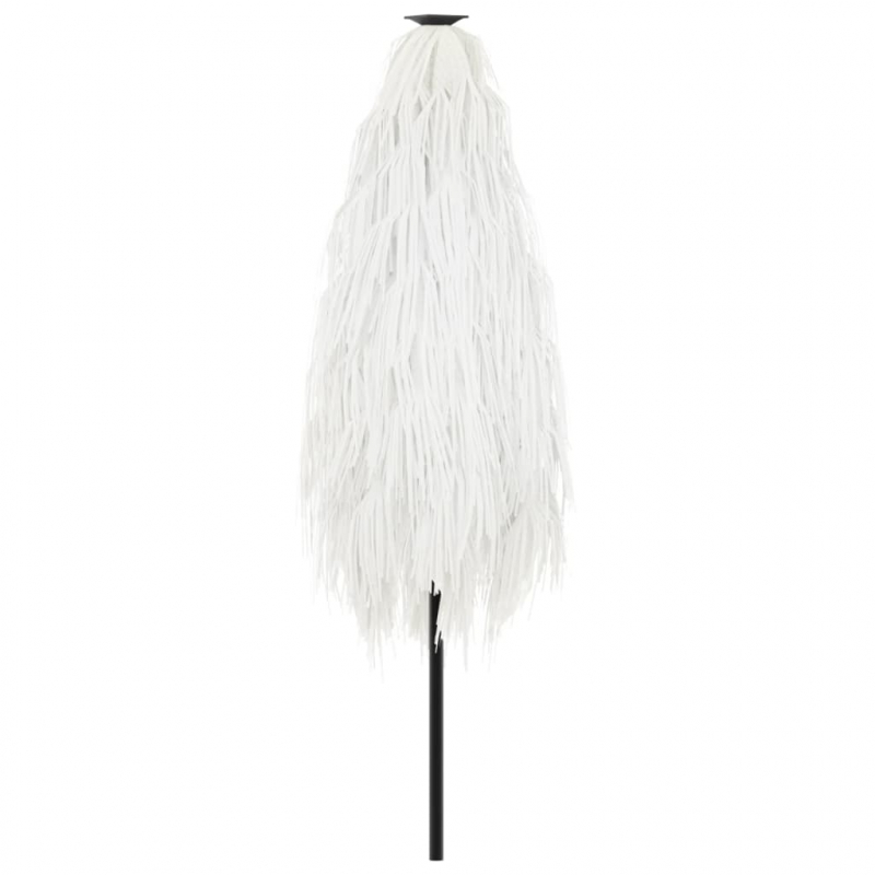 Sonnenschirm mit Stahlmast Weiß 223x223x213 cm