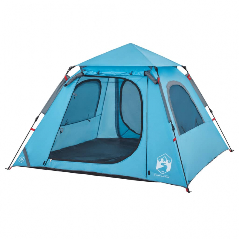Kuppel-Campingzelt 4 Personen Blau Quick Release