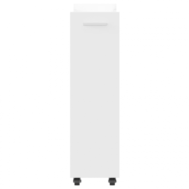 Schrank mit Rollen Weiß 60x22x79 cm Holzwerkstoff