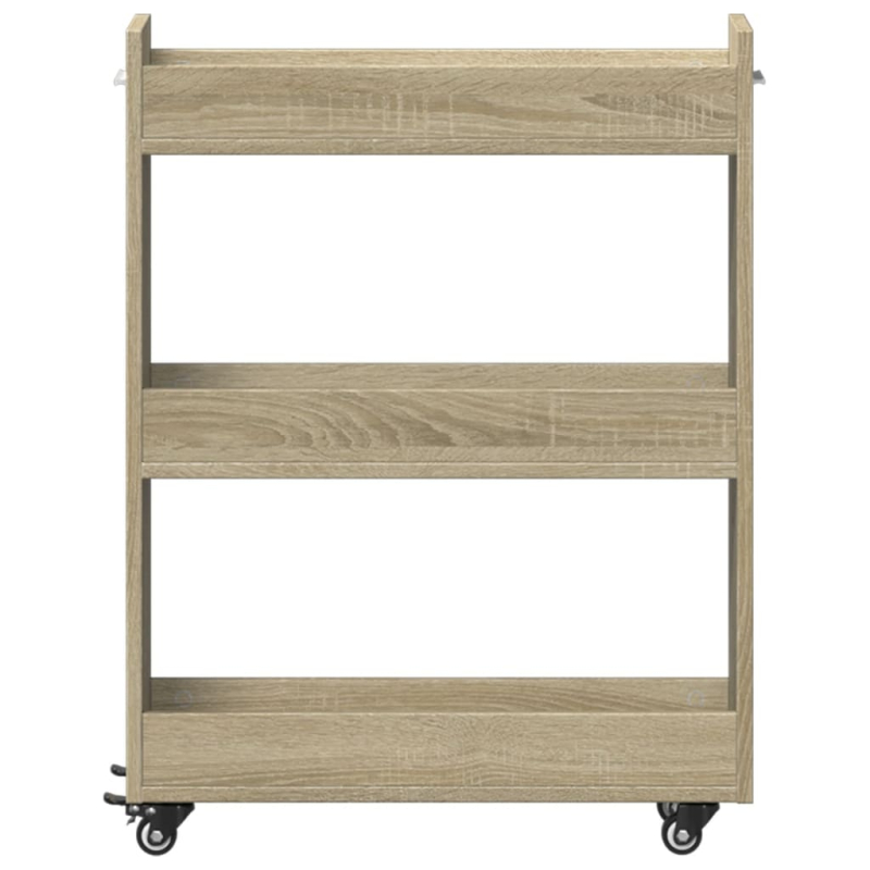 Schrank mit Rollen Sonoma-Eiche 60x22x79 cm Holzwerkstoff