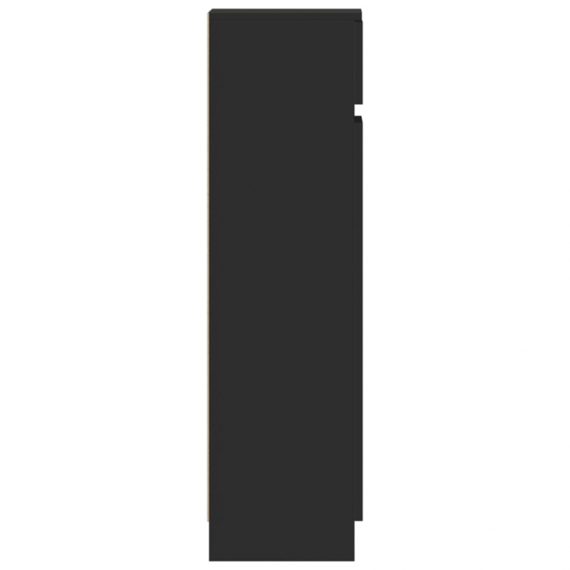 Schuhschrank Schwarz 100,5x28x100 cm Holzwerkstoff