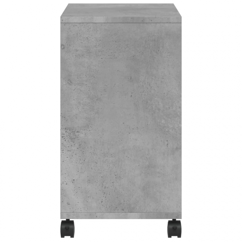 Beistelltisch mit Rollen Betongrau 50x30x55 cm Holzwerkstoff