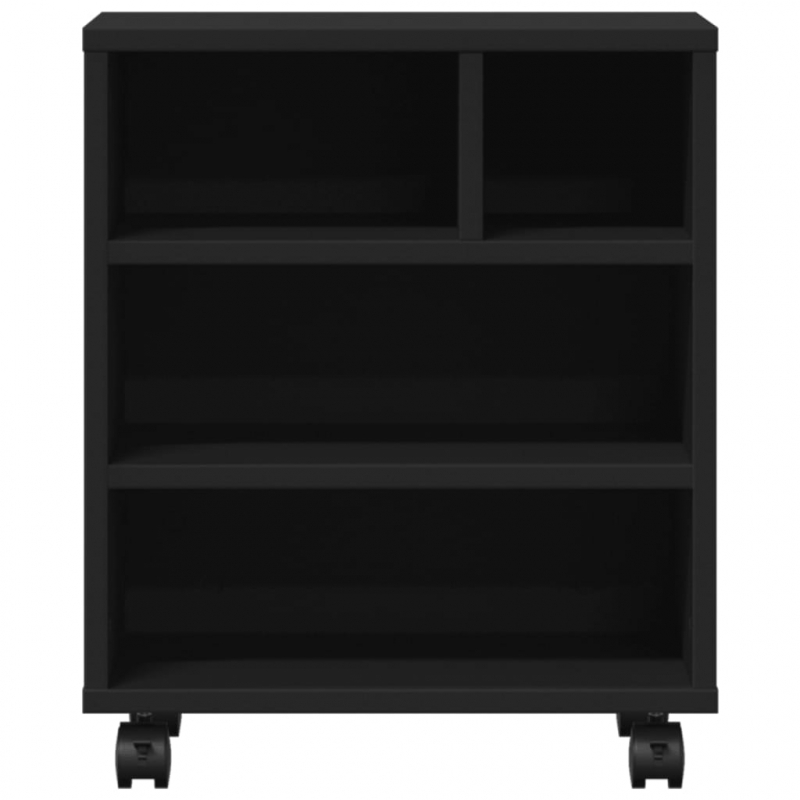 Druckerständer mit Rollen Schwarz 41x32x48 cm