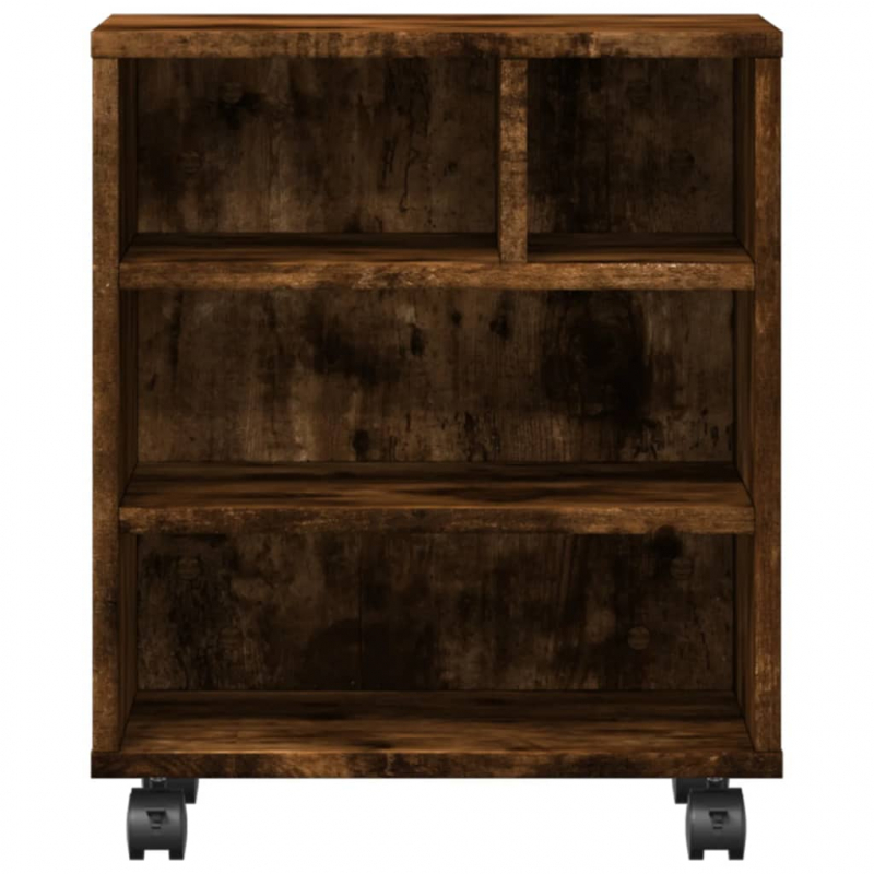 Druckerständer mit Rollen Räuchereiche 41x32x48 cm