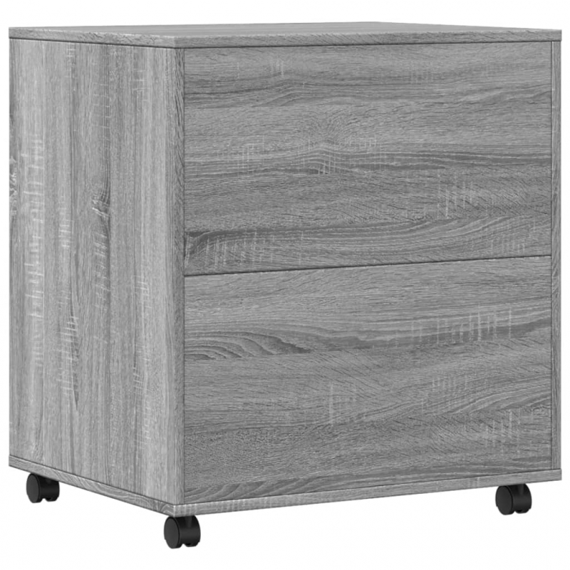 Druckerständer mit Rollen Grau Sonoma 60x50x67 cm