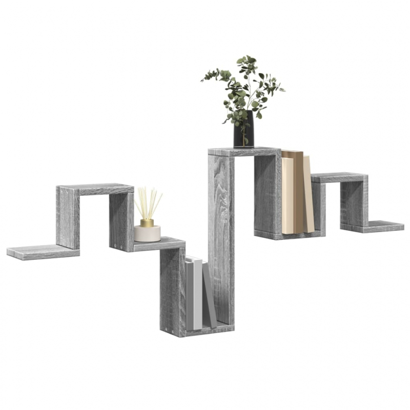Wandregal Grau Sonoma 104,5x10x43 cm Holzwerkstoff