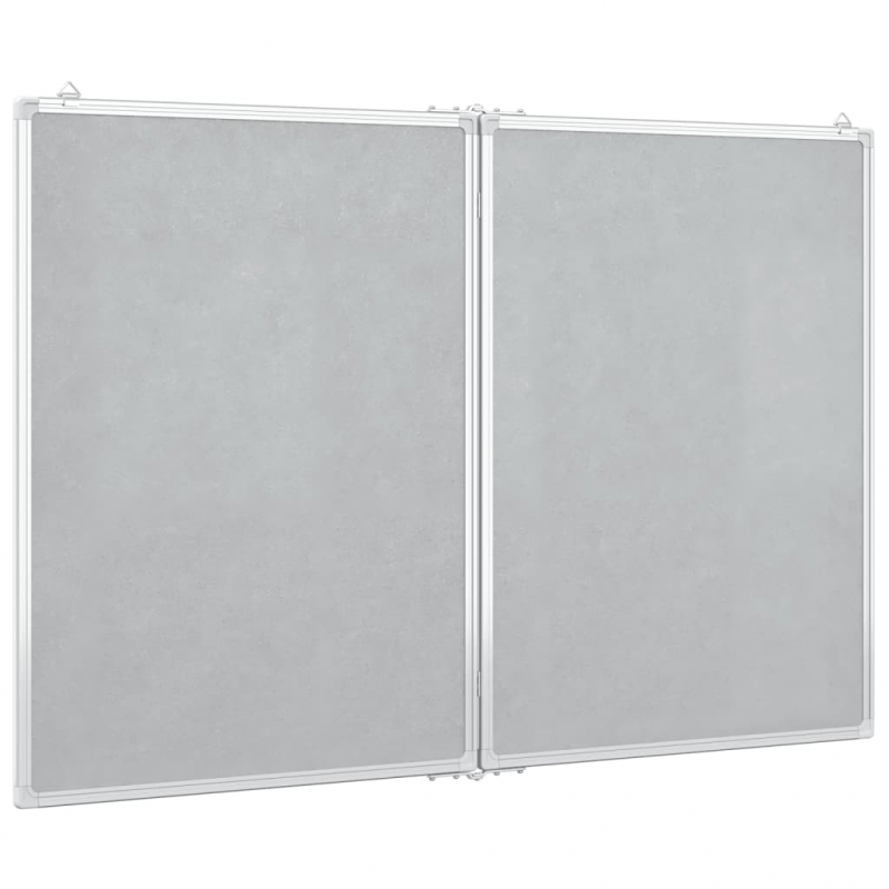 Magnetisches Whiteboard Klappbar 100x80x1,7 cm Aluminium