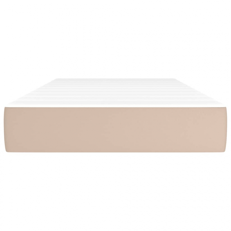 Taschenfederkernmatratze Cappuccino 120x190x20 cm Kunstleder