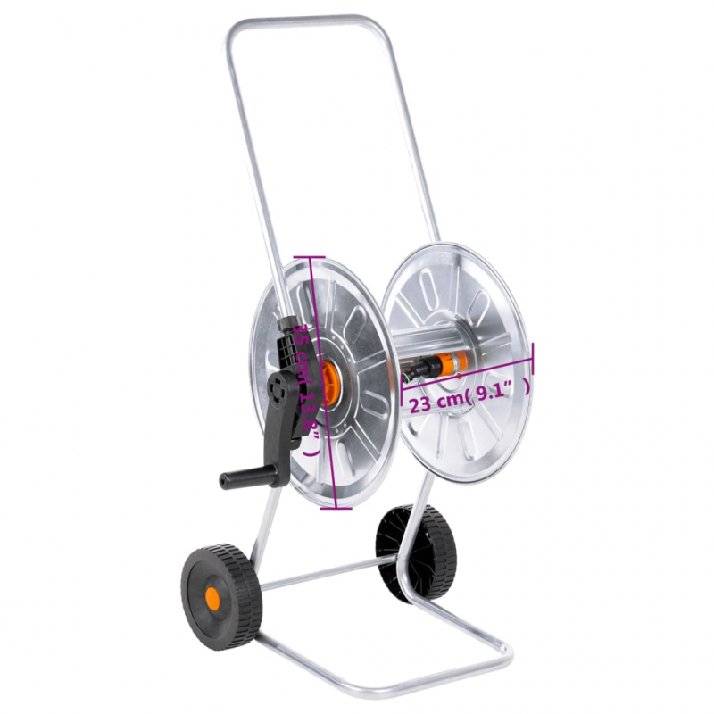 Schlauchwagen für 50 m 1/2 oder 35 m 3/4 Schlauch Stahl