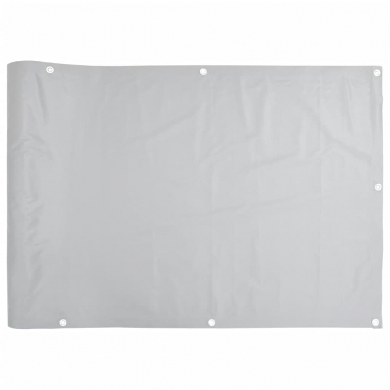 Balkon-Sichtschutz Grau 300x75 cm PVC