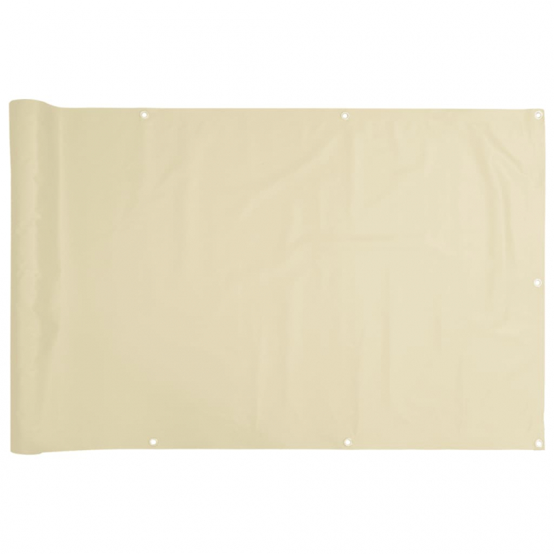 Balkon-Sichtschutz Creme 300x120 cm PVC