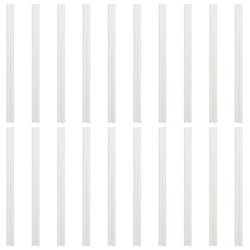 Sichtschutzstreifen 10 Stk. Hellgrau 252,5x19 cm PVC