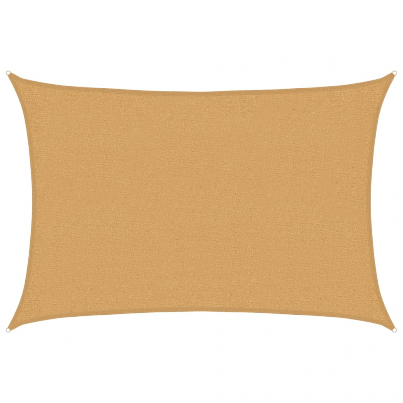 Sonnensegel 160 g/m² Rechteckig Sandfarben 2x3 m HDPE