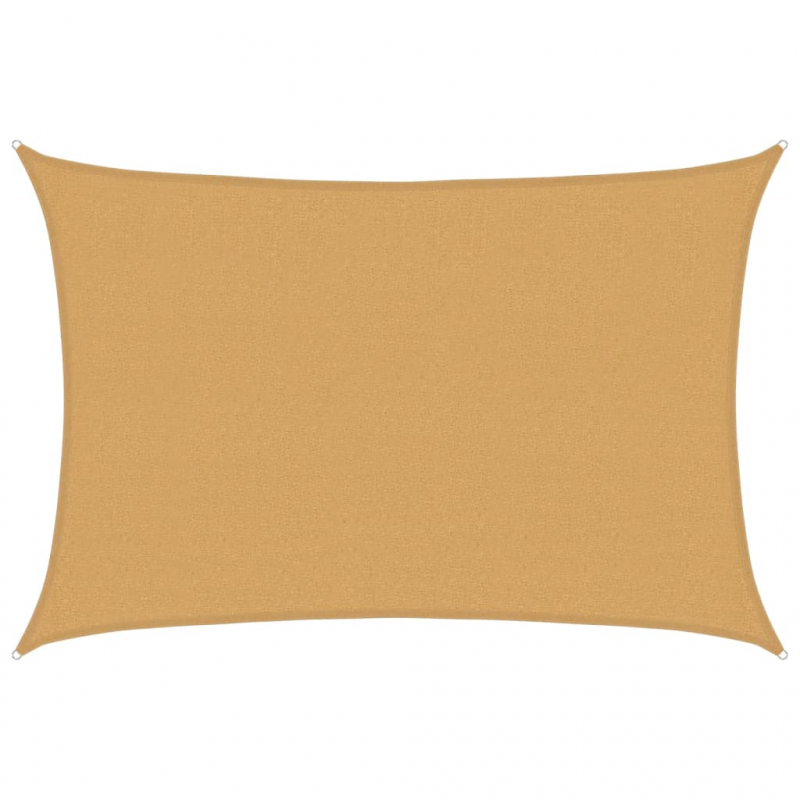 Sonnensegel 160 g/m² Rechteckig Sandfarben 2,5x4 m HDPE