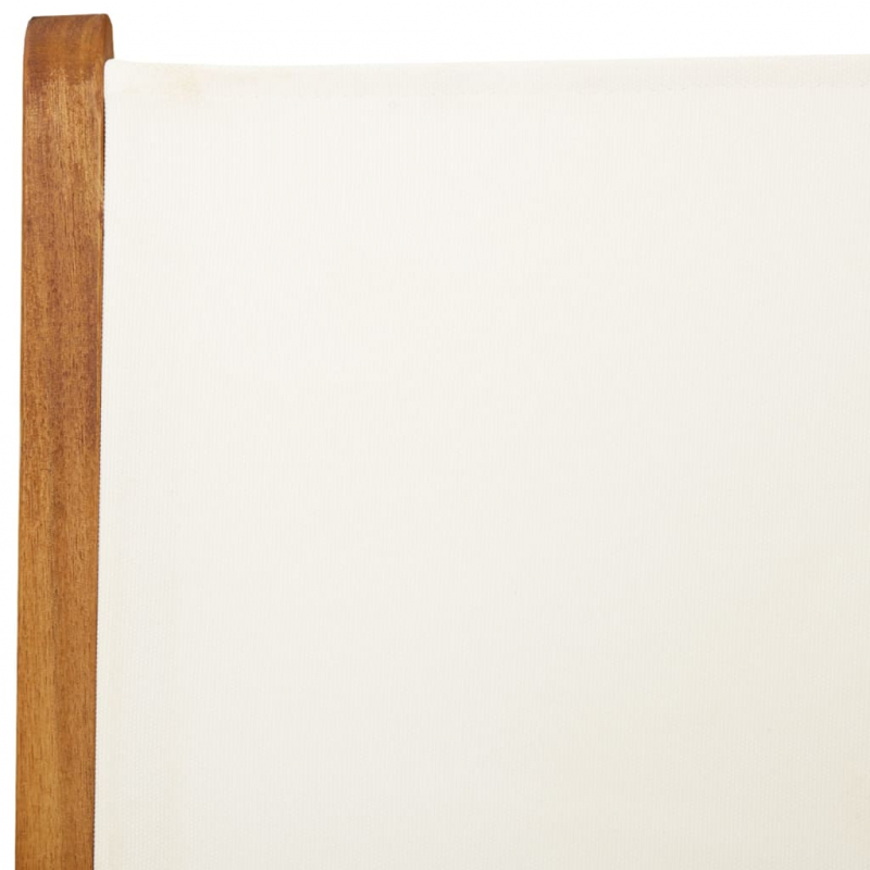 Gartenstuhl Verstellbar 8 Stk. Cremeweiß Stoff und Massivholz