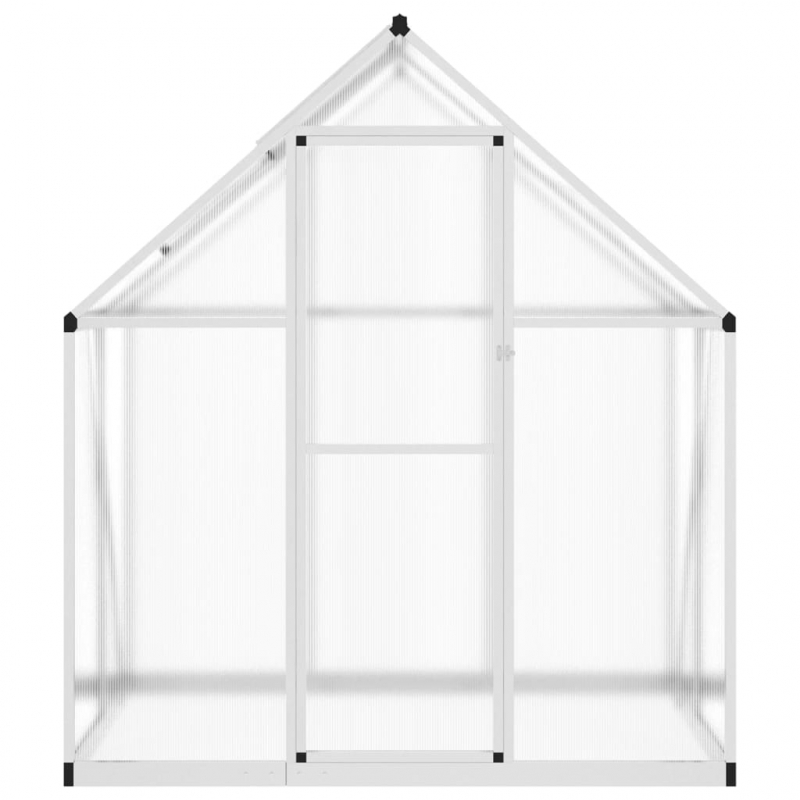 Gewächshaus mit Fundamentrahmen Silbern 169x114x195 cm Alu