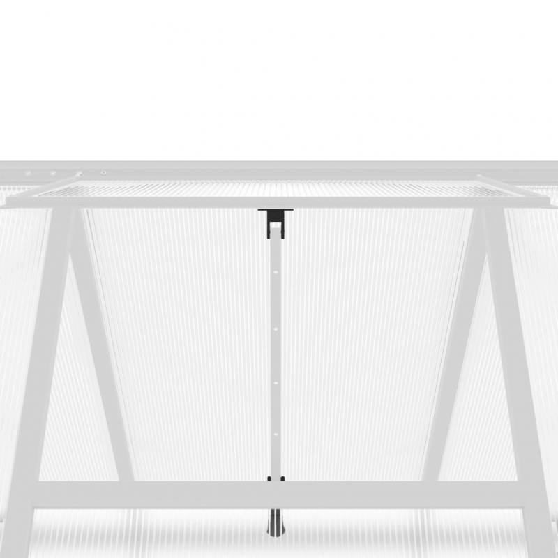 Gewächshaus mit Fundamentrahmen Silber 224x169x195cm Aluminimum