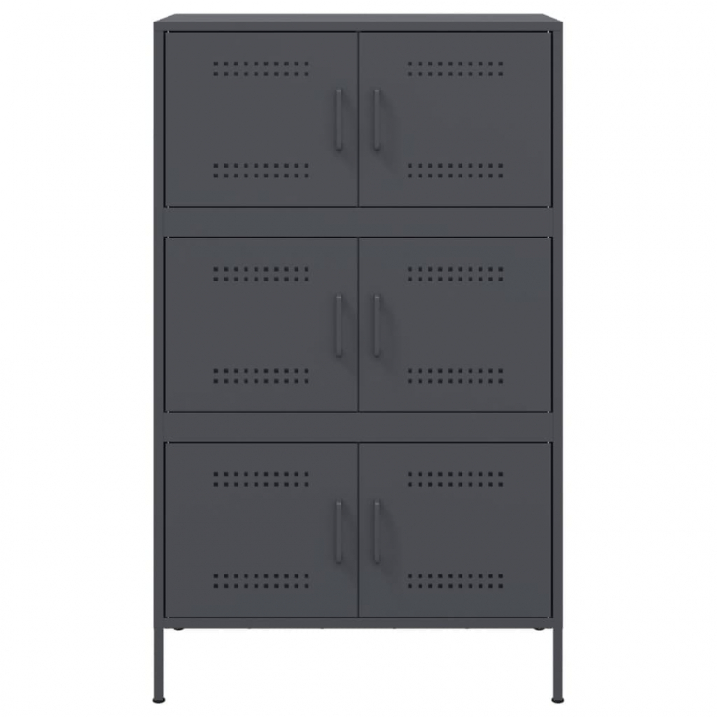 Highboard Anthrazit 68x39x113 cm Stahl