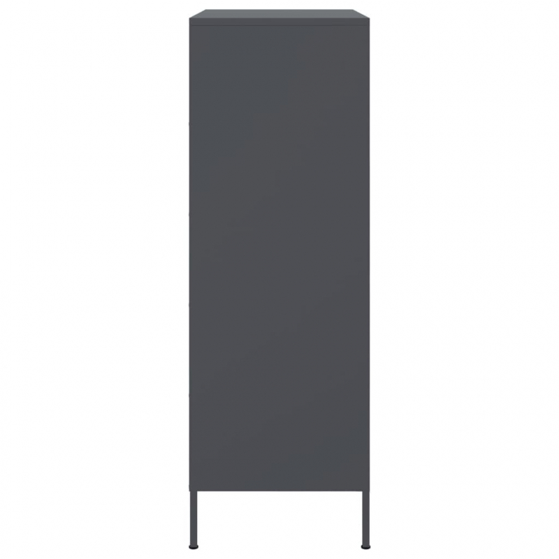 Highboard Anthrazit 68x39x113 cm Stahl