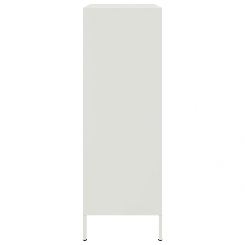 Highboard Weiß 68x39x113 cm Stahl