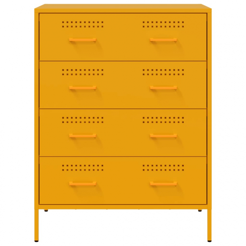 Sideboard Senfgelb 68x39x89 cm Stahl