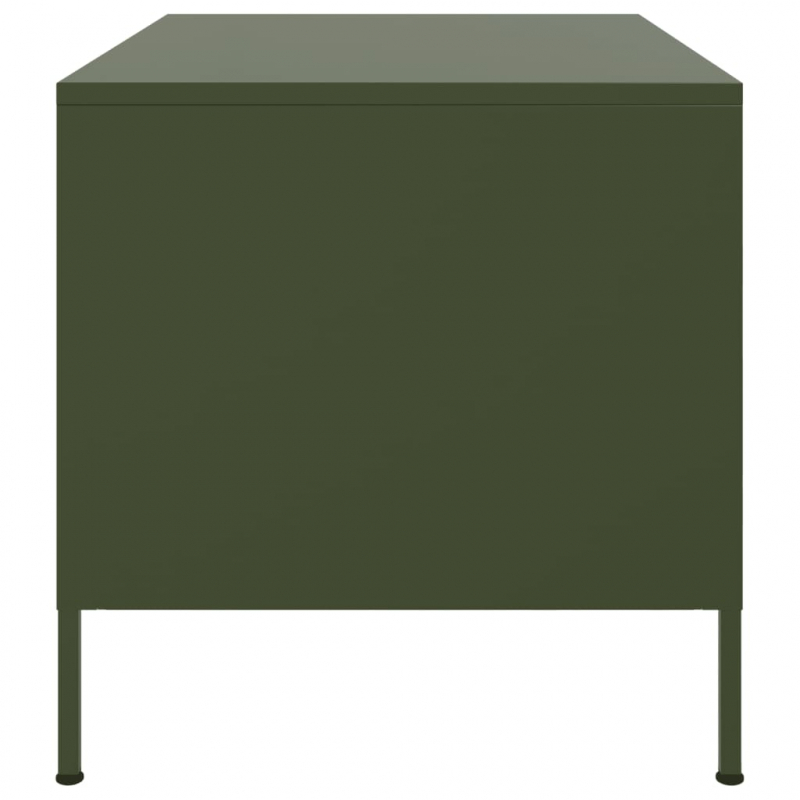 Couchtisch Olivgrün 68x50x50,5 cm Stahl