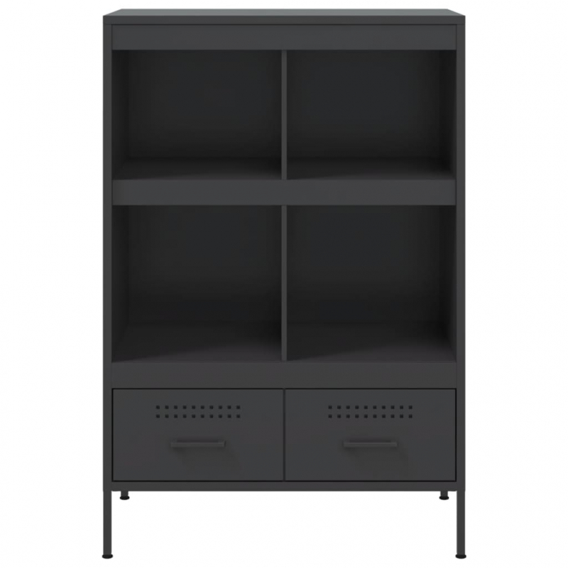 Highboard Schwarz 68x39x101,5 cm Stahl