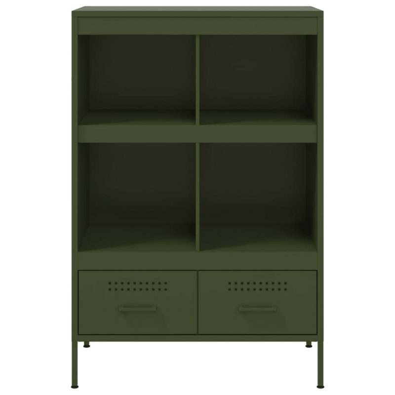 Highboard Olivgrün 68x39x101,5 cm Stahls