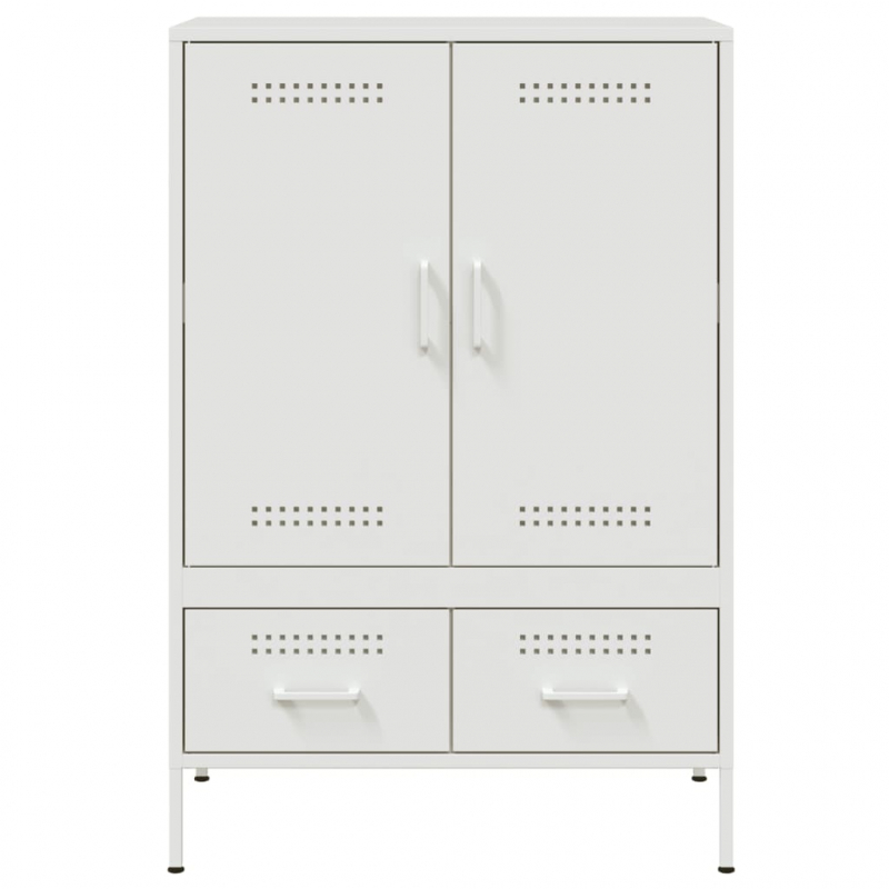 Highboard Weiß 68x39x101,5 cm Stahl