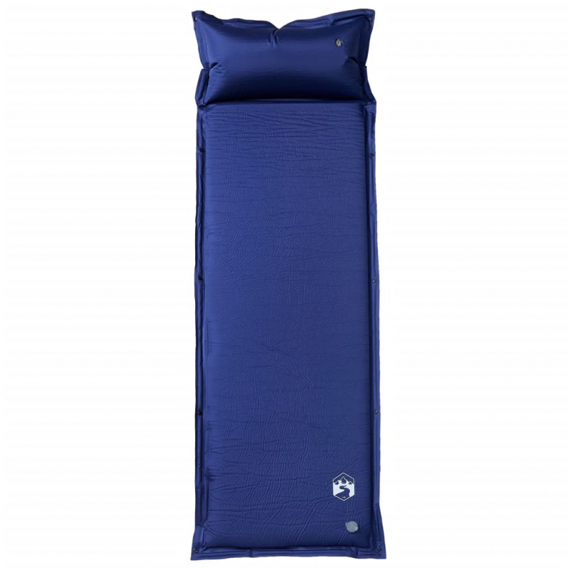 Selbstaufblasende Isomatte mit Kissen Marineblau