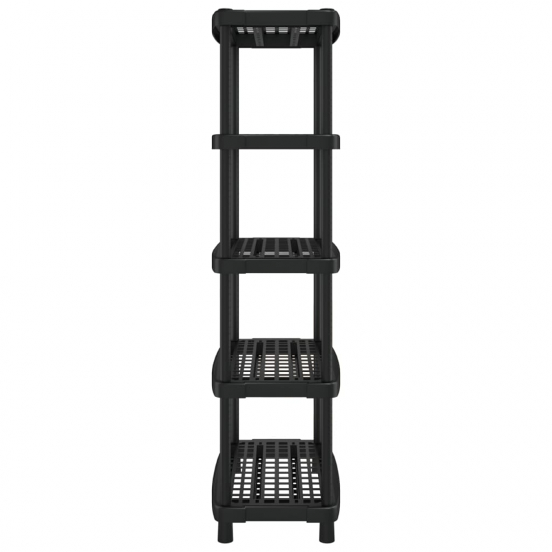 Lagerregal 5 Böden Schwarz 93,5x45,5x194,5 cm PP