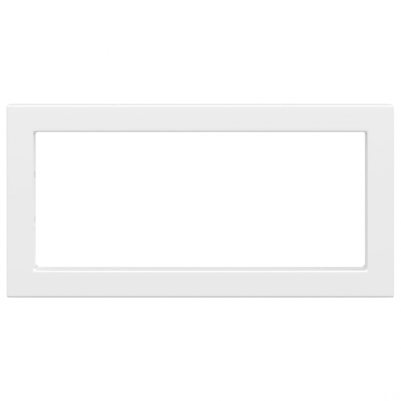 Waschtisch-Halterungen 2 Stk. Weiß Rechteckig Stahl