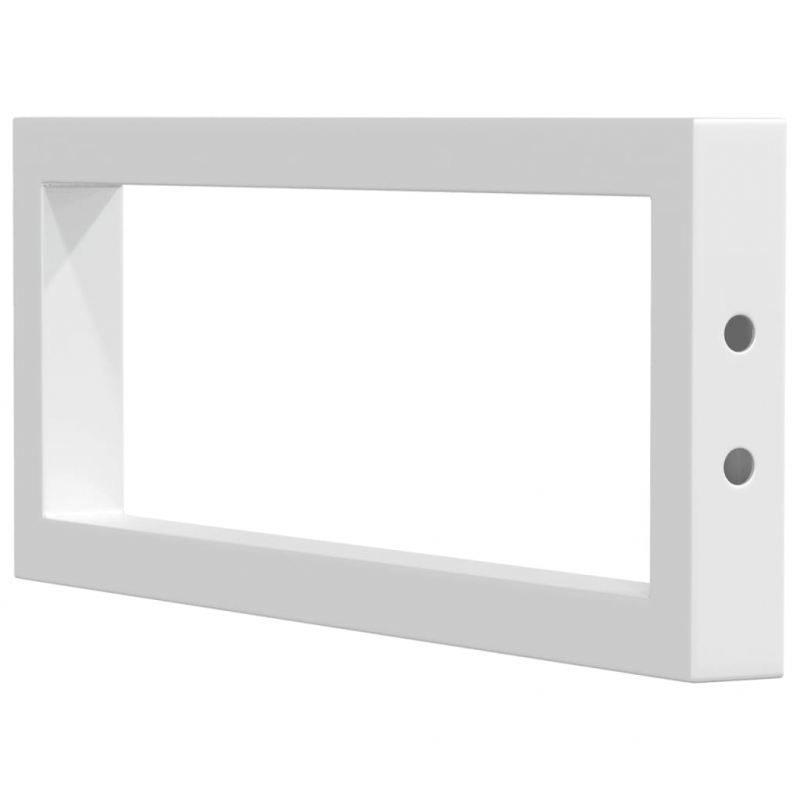 Waschtisch-Halterungen 2 Stk. Weiß Rechteckig Stahl