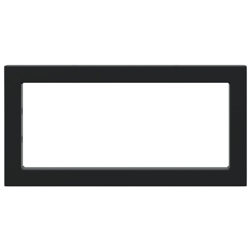 Waschtisch-Halterungen 2 Stk. Schwarz Rechteckig Stahl