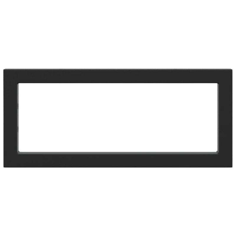 Waschtisch-Halterungen 2 Stk. Schwarz Rechteckig Stahl