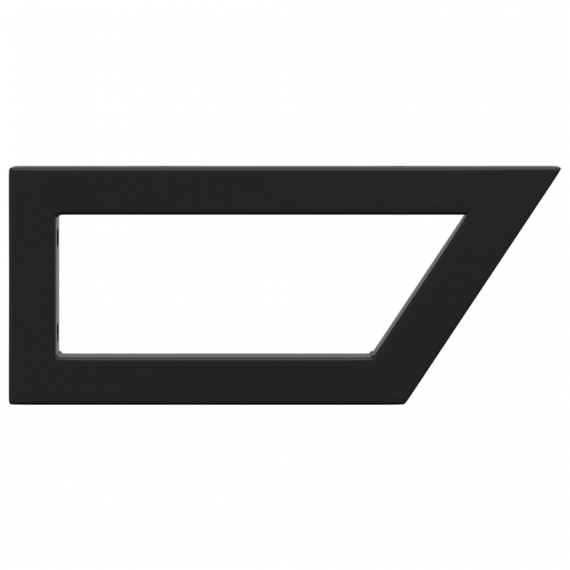 Waschtisch-Halterungen 2 Stk. Schwarz Trapezförmig Stahl