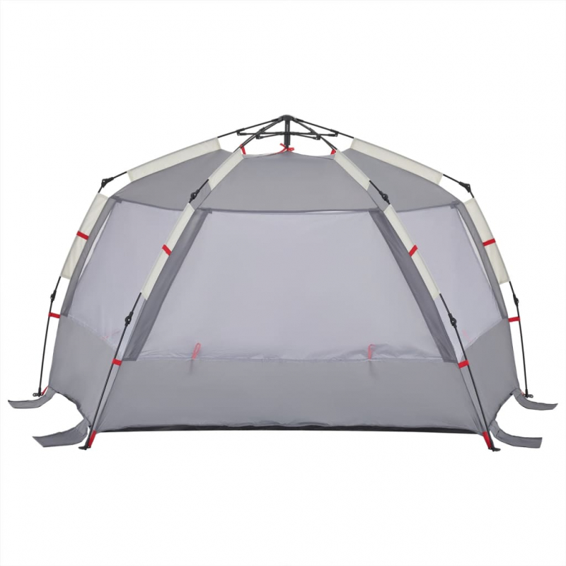 Strandzelt 3 Personen Grau Quick Release Wasserdicht