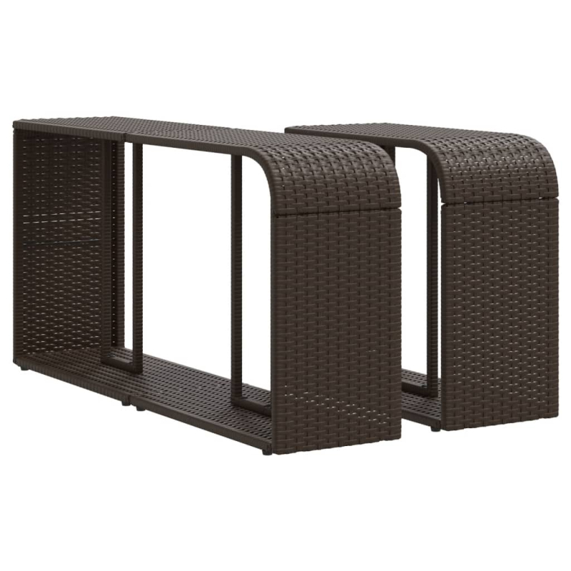 11-tlg. Garten-Sofagarnitur mit Kissen Braun Poly Rattan