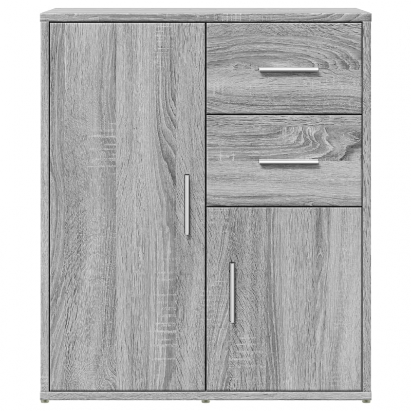 Sideboards 2 Stk. Grau Sonoma-Eiche 60x31x70 cm Holzwerkstoff