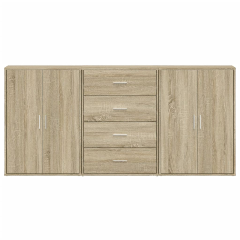 Sideboards 3 Stk. Sonoma-Eiche 60x31x84 cm Holzwerkstoff