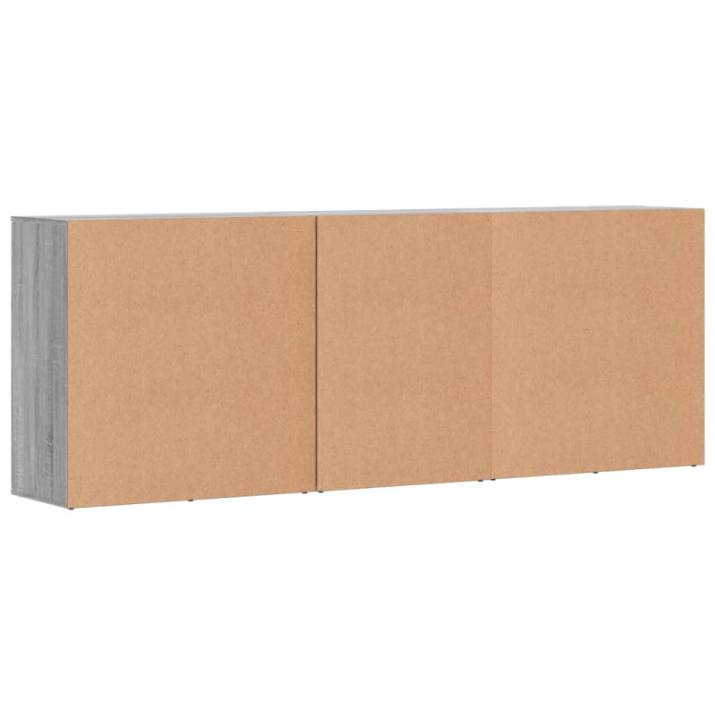 Sideboards 3 Stk. Grau Sonoma Holzwerkstoff