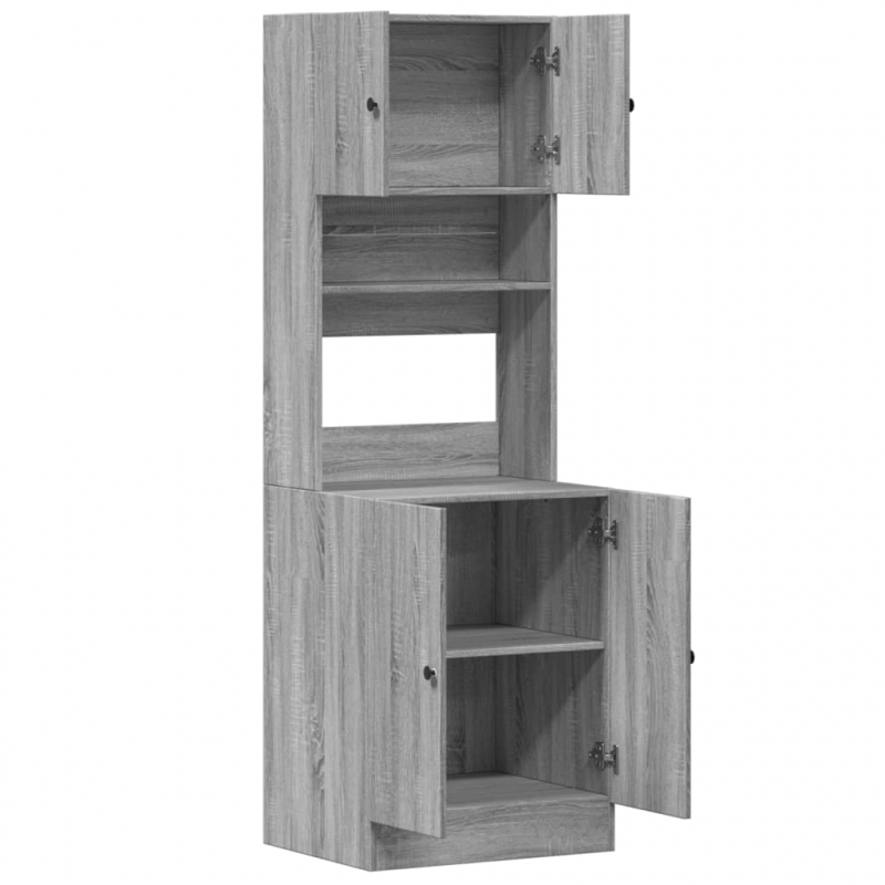 Küchenschrank Grau Sonoma 60x50x180 cm Holzwerkstoff