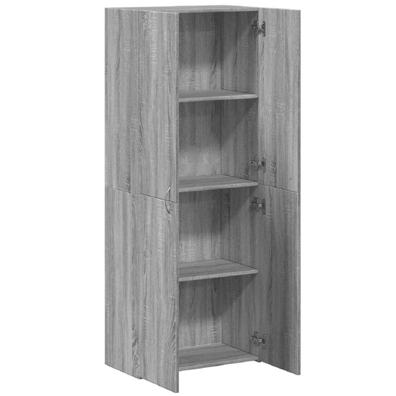 Aktenschrank Grau Sonoma 60x32x153 cm Holzwerkstoff